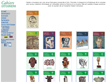 Tablet Screenshot of cahiers-lituaniens.org